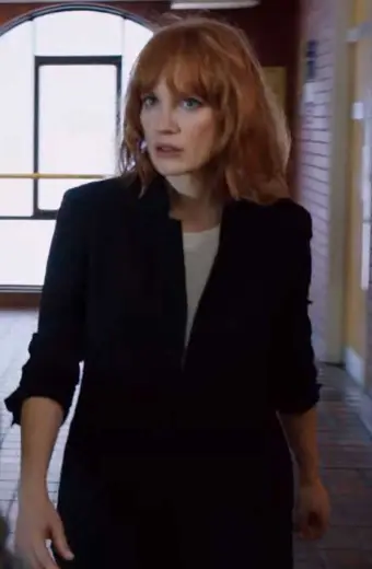The 355 Mace Jessica Chastain Womens Black Cotton Jacket