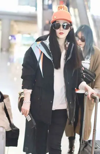Lin Mi Sheng The 355 Bingbing Fan Womens Black Cotton Jacket