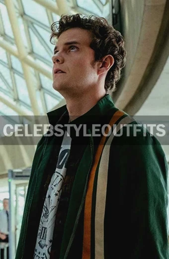 Jack Quaid The Boys Hughie Campbell Striped Cotton Jacket