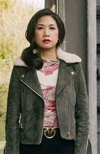 Melody Bayani Liza Lapira The Equalizer Grey Suede Jacket liza-lapira-the-equalizer-jacket