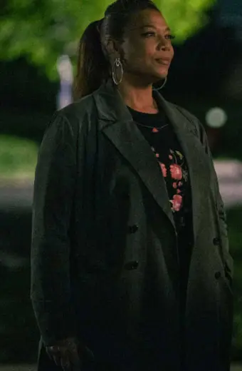 Robyn McCall Queen Latifah Equalizer Green Wool Trench Coat the-equalizer-queen-latifah-coat