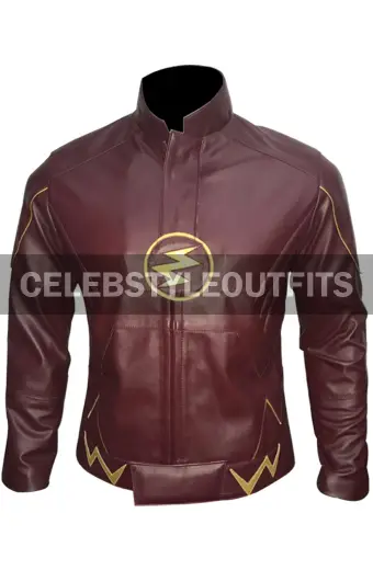 Barry Allen The Flash Grant Gustin Maroon Cosplay Jacket