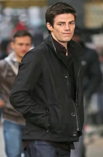 The Flash TV Show Barry Allen Grant Gustin Black Cotton Jacket