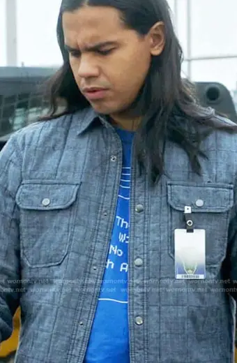 Carlos Valdes The Flash Cisco Ramon Vibe Grey Quilted Jacket