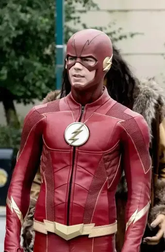 Barry Allen The Flash Grant Gustin Red Leather Cosplay Jacket
