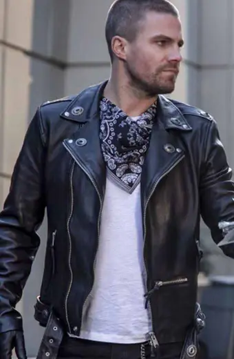Oliver Queen The Flash TV Show Crossover Stephen Amell Jacket