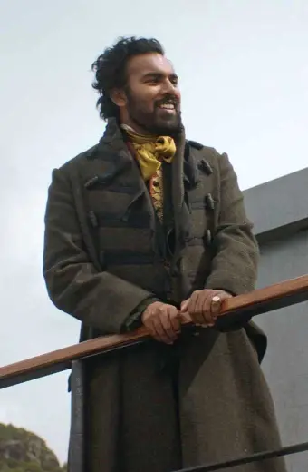 The Luminaries Himesh Patel Tweed Green Coat