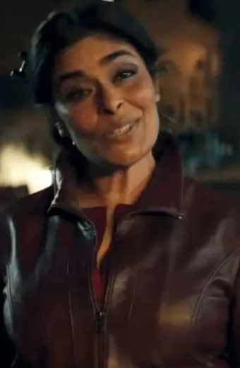 Nimra Bucha Ms Marvel Najma Bomber Brown Leather Jacket