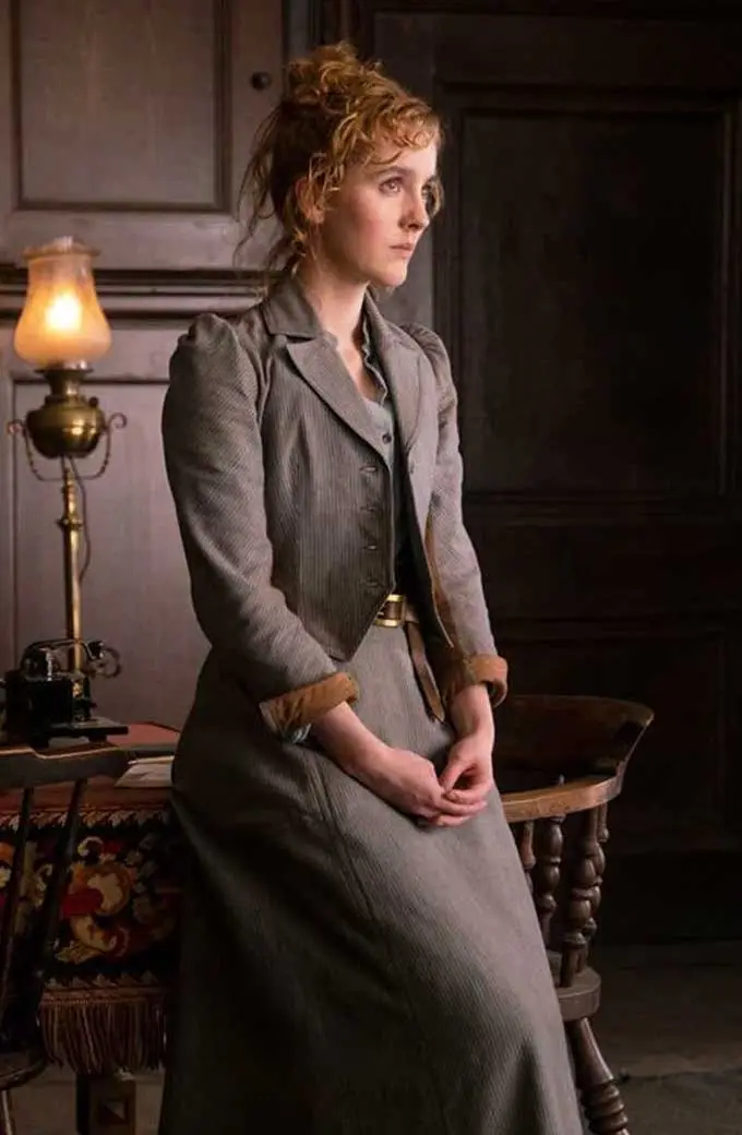 The Nevers Penance Adair Ann Skelly Cropped Grey Cotton Jacket ann-skelly-the-nevers-jacket