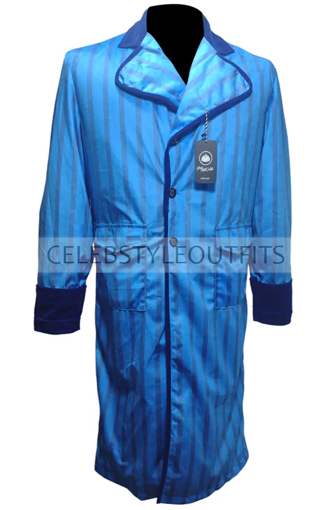 The Nevers Nick Frost Declan Orrun Blue Velvet Trench Coat nick-frost-the-nevers-coat