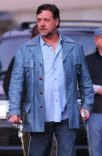 Jackson Healy The Nice Guys Russell Crowe Blue Trench Jacket