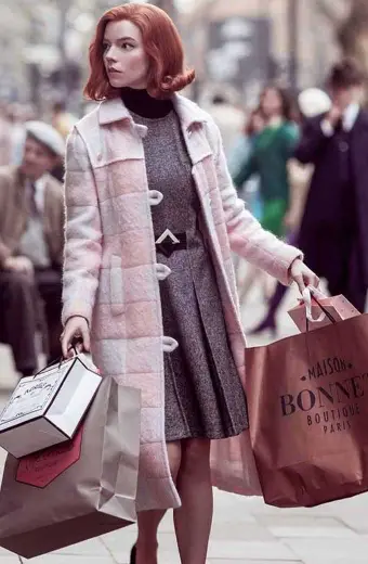 The Queens Gambit Anya Taylor Joy Beth Harmon Pink Long Coat anya-taylor-the-queens-gambit-coat