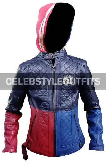 Suicide Squad Margot Robbie Cosplay Quilted Leather Jacket
