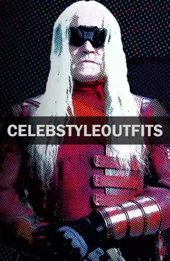 Suicide Squad Michael Rooker Savant Red Cosplay Leather Jacket