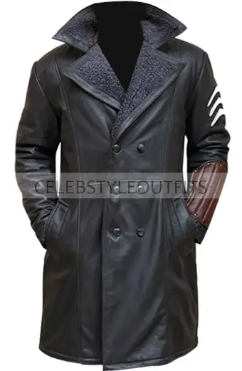 Jai Courtney Suicide Squad Captain Boomerang Black Trench Coat