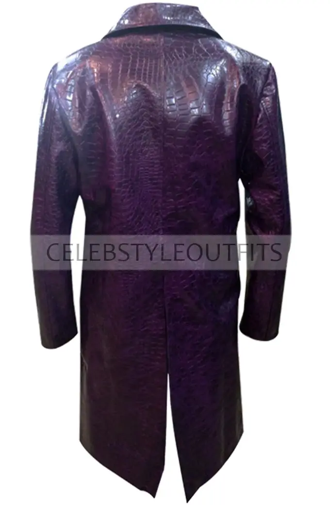Joker Suicide Squad Jared Leto Purple Cosplay Long Trench Coat suicide-squad-joker-coat-costume