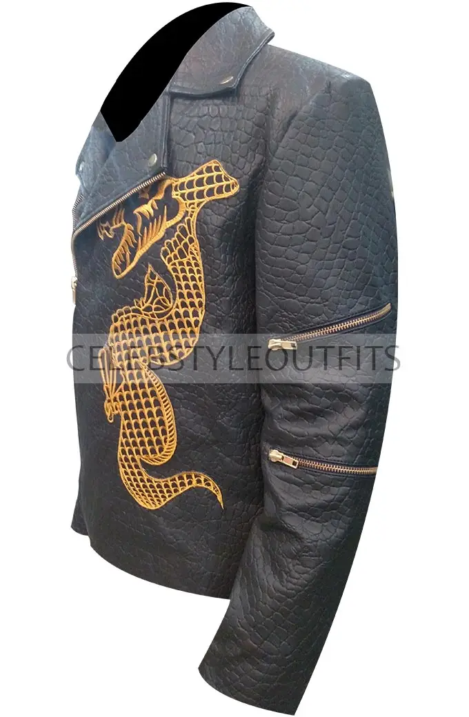 Waylon Jones Killer Croc Suicide Squad Black Dragon Jacket suicide-squad-killer-croc-dragon-jacket