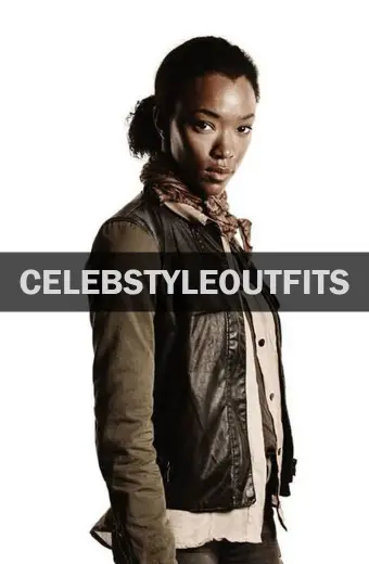 Sonequa Martin Walking Dead Sasha Williams Brown Leather Vest