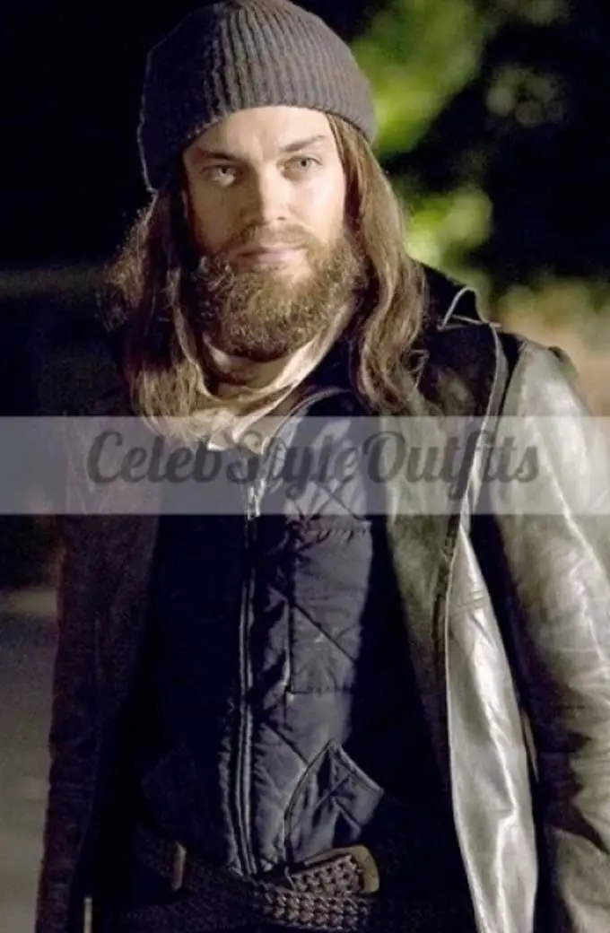 Walking Dead Tom Payne Paul Rovia Black Leather Trench Coat tom-payne-walking-dead-coat