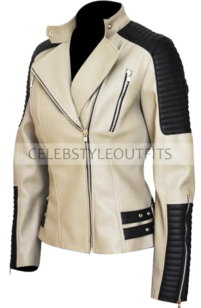 Walking Dead Christian Serratos Rosita Espinosa Quilted Jacket christian-serratos-walking-dead-jacket