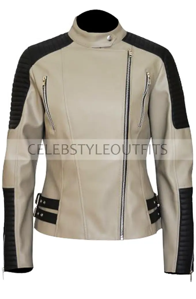 Walking Dead Christian Serratos Rosita Espinosa Quilted Jacket christian-serratos-walking-dead-jacket