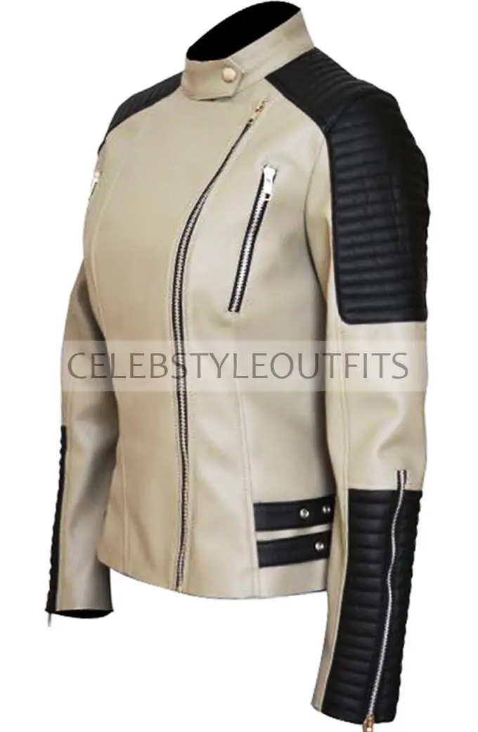 Walking Dead Christian Serratos Rosita Espinosa Quilted Jacket christian-serratos-walking-dead-jacket