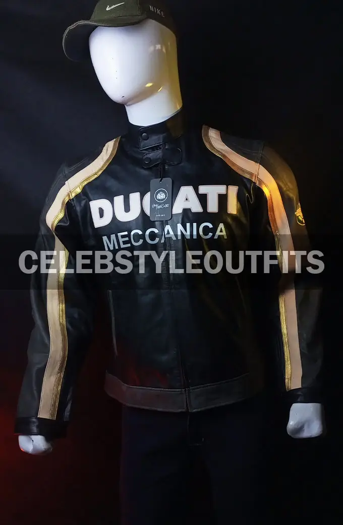 Ducati Meccanica Tom Cruise Biker Black Bomber Leather Jacket ducati-meccanica-tom-cruise-jacket