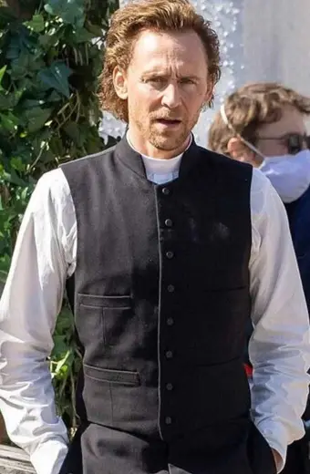 Will Ransome The Essex Serpent Tom Hiddleston Black Wool Vest