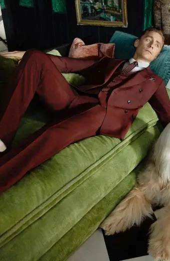 Tom Hiddleston Gucci Cruise 2017 Royal Maroon Suit Tuxedo