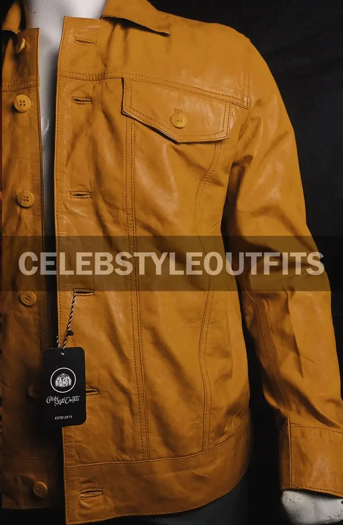 Transformers Cade Yeager Mark Wahlberg Yellow Leather Jacket transformers-cade-yeager-jacket