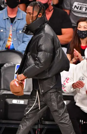 Travis Scott Brooklyn Nets v Milwaukee Bucks Puffer Jacket