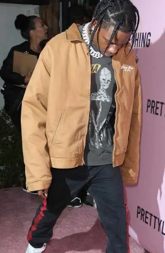 Pretty Little Thing Travis Scott Bomber Beige Cotton Jacket