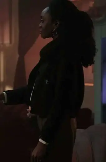 Tatiana Vogel Anita Uwajeh Vampire Academy Black Wool Jacket