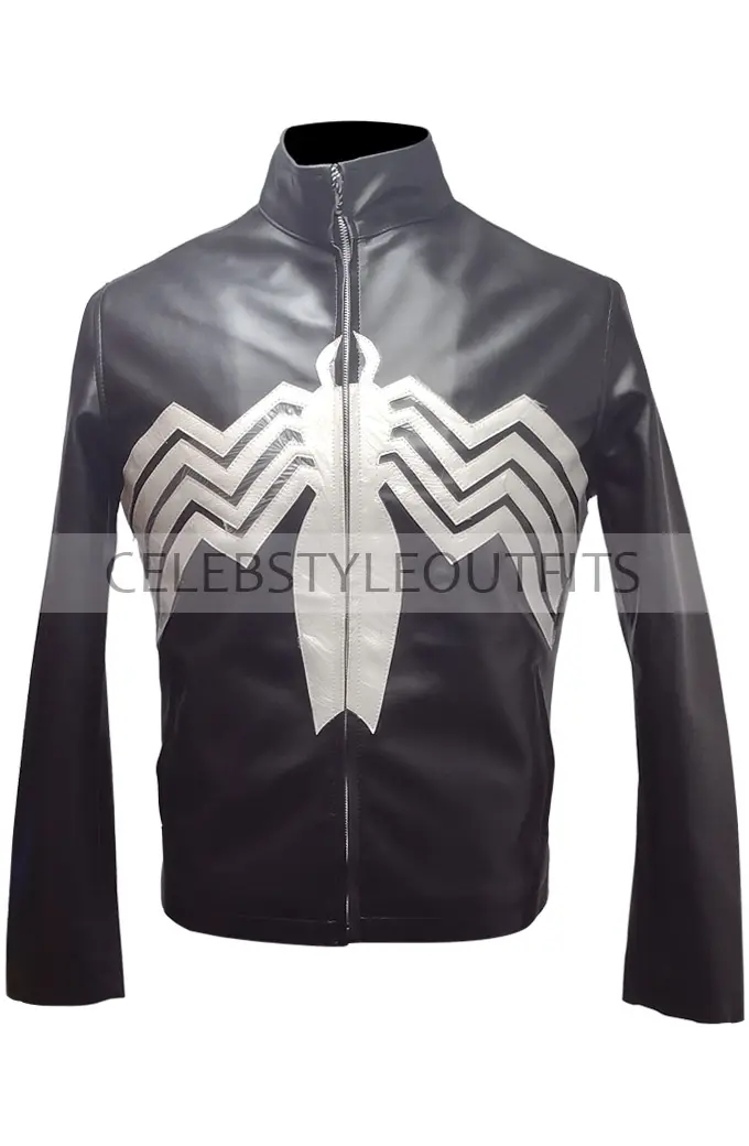 Tom Hardy Venom Movie Eddie Brock Mens Black Leather Jacket venom-tom-hardy-leather-jacket