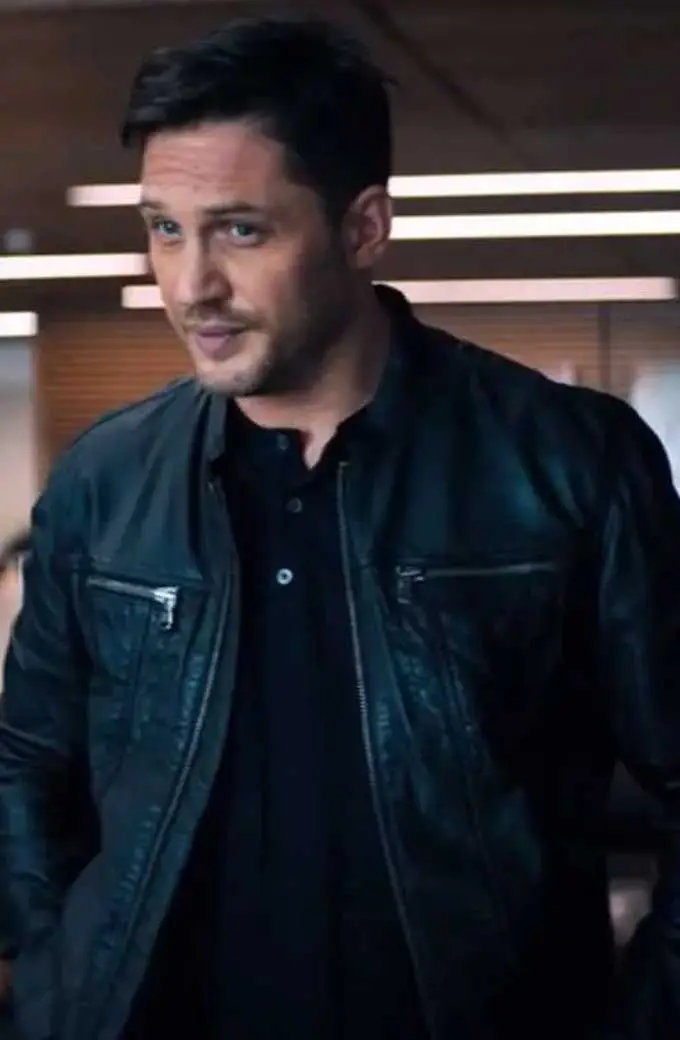 Tom Hardy Venom Movie Eddie Brock Mens Black Leather Jacket venom-tom-hardy-black-leather-jacket
