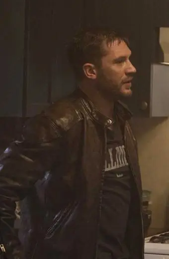 Tom Hardy Venom Eddie Brock Brown Distressed Leather Jacket