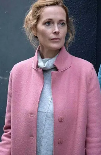 Sarah Gresham War of the Worlds Natasha Little Pink Wool Coat