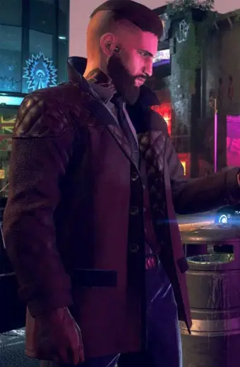 Aiden Pearce Watch Dogs Legion Video Game Black Cosplay Coat