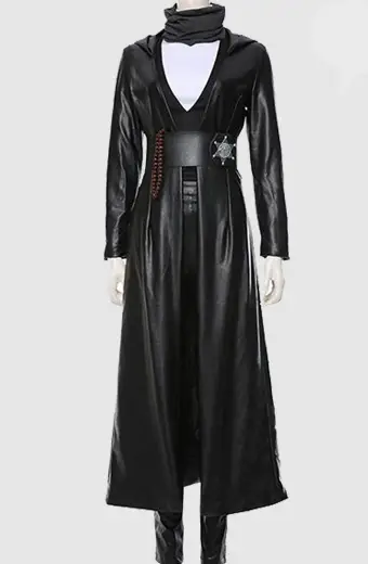 Regina King Watchmen Angela Abar Black Cosplay Leather Coat