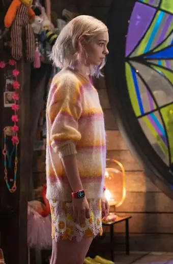 Wednesday Emma Myers Enid Sinclair Multicolor Stripes Sweater enid-sinclair-wednesday-sweater