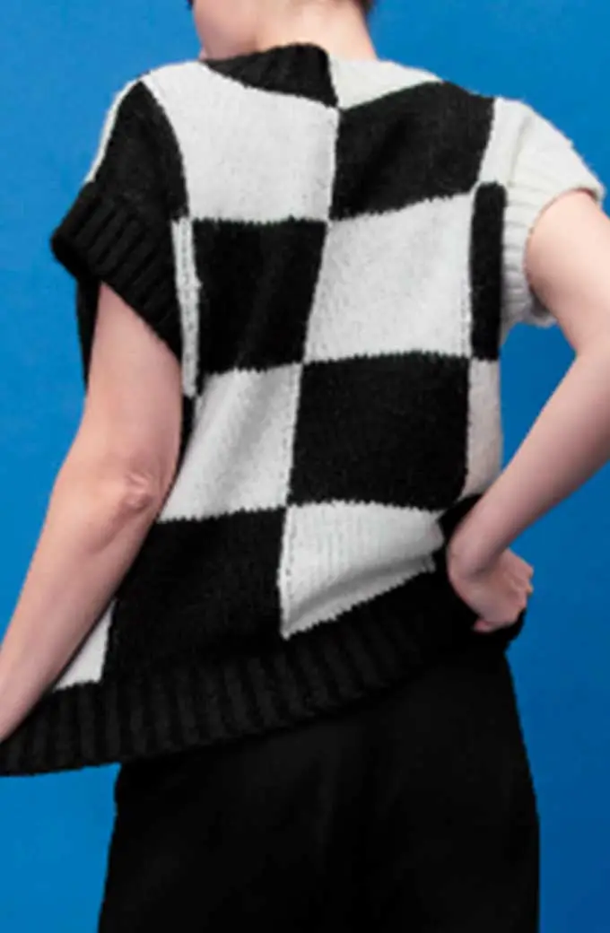 Wednesday Addams Jenna Ortega White Black Knitted Sweater Vest jenna-ortega-wednesday-sweater-vest