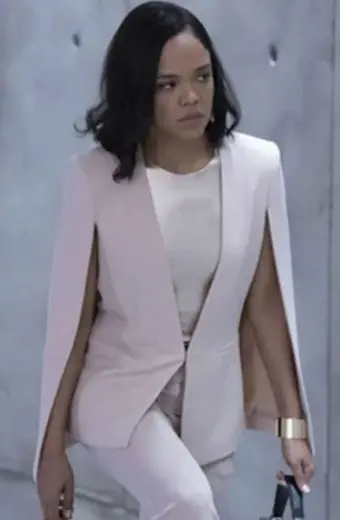 Tessa Thompson Charlotte Hale Westworld Pink Cotton Coat