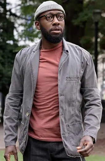 Woke TV Series Lamorne Morris Keef Knight Grey Denim Jacket