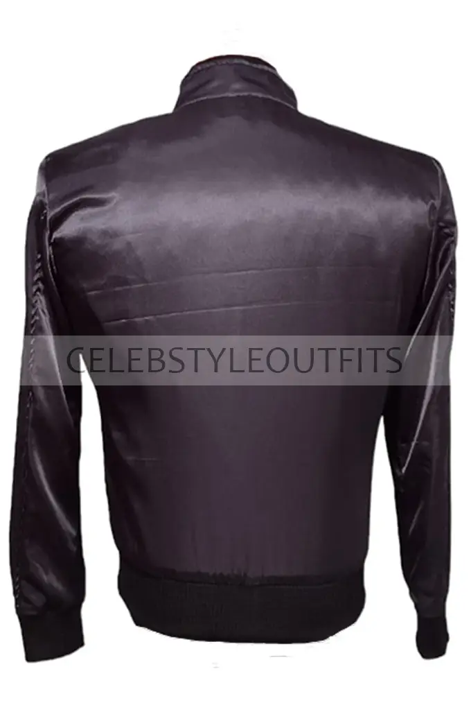 Chris Pine Steve Trevor Wonder Woman Bomber Black Satin Jacket wonder-woman-chris-pine-jacket