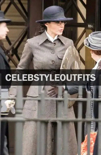 Wonder Woman 1984 Gal Gadot Diana Prince Grey Wool Trench Coat