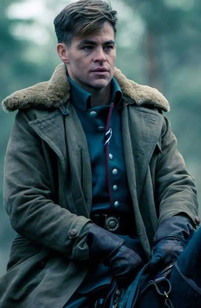 Chris Pine Steve Trevor Wonder Woman 1984 Brown Shearling Coat wonder-woman-steve-trevor-jacket