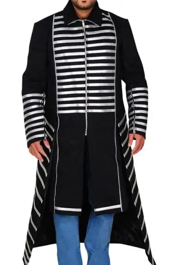 Mizanin The Miz WWE RAW Silver Stripes Black Cotton Tailcoat