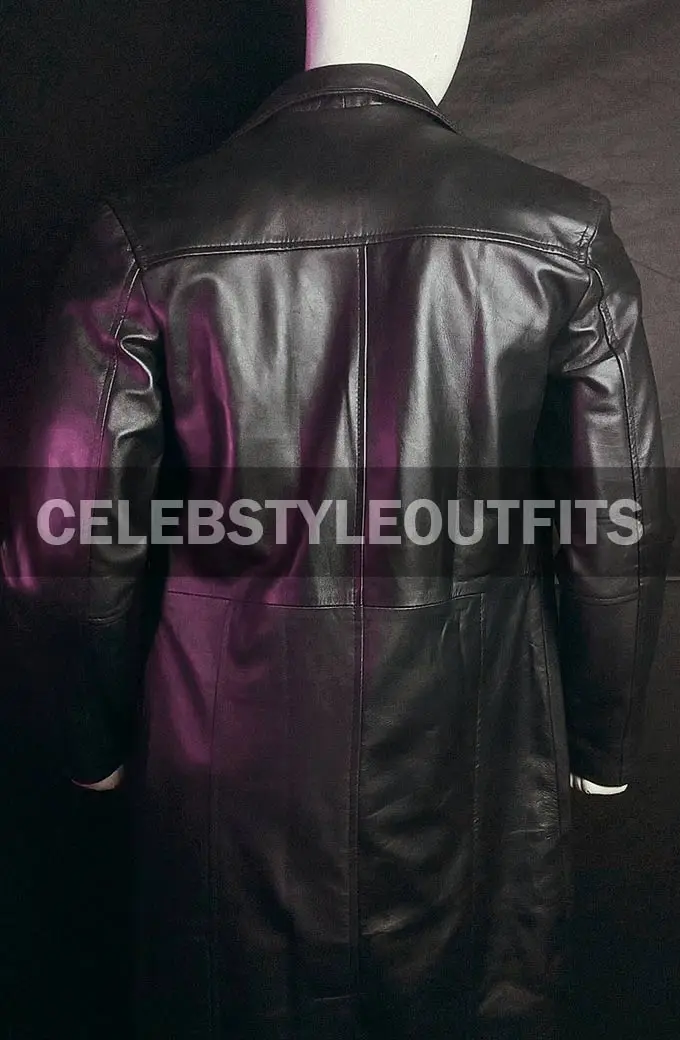 Escape Undertaker WWE Mark Calaway Black Leather Trench Coat undertaker-wwe-mark-calaway-escape-coat