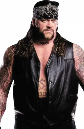 WWE Mark William Calaway Undertaker Biker Black Leather Vest