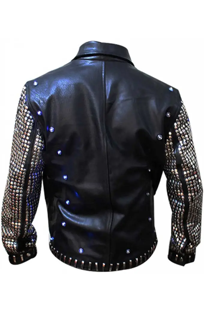 WWE Chris Jericho Casual Mens Studded Black Leather Jacket chris-jericho-wwe-jacket